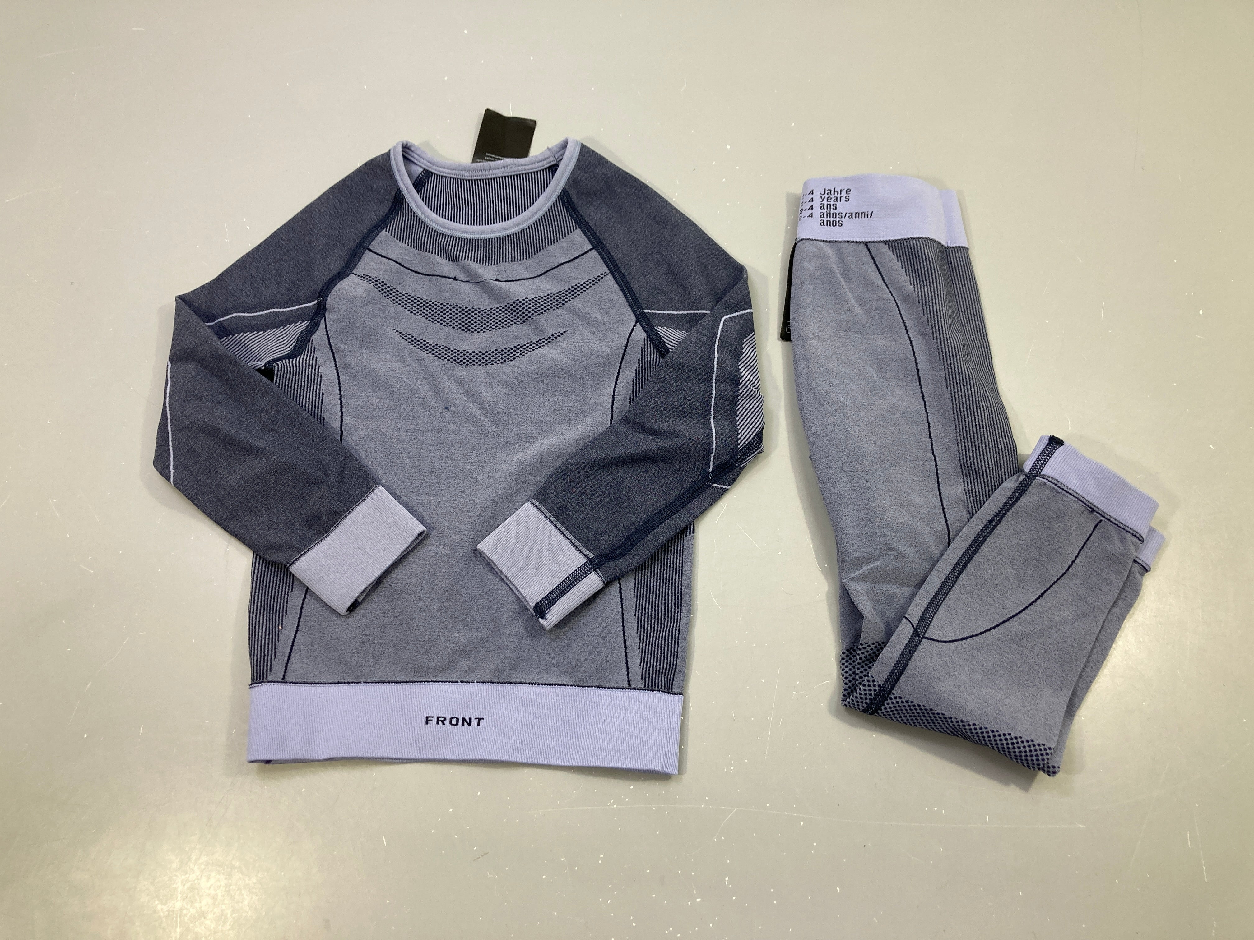 T-shirt m.l thermique bleu + legging
