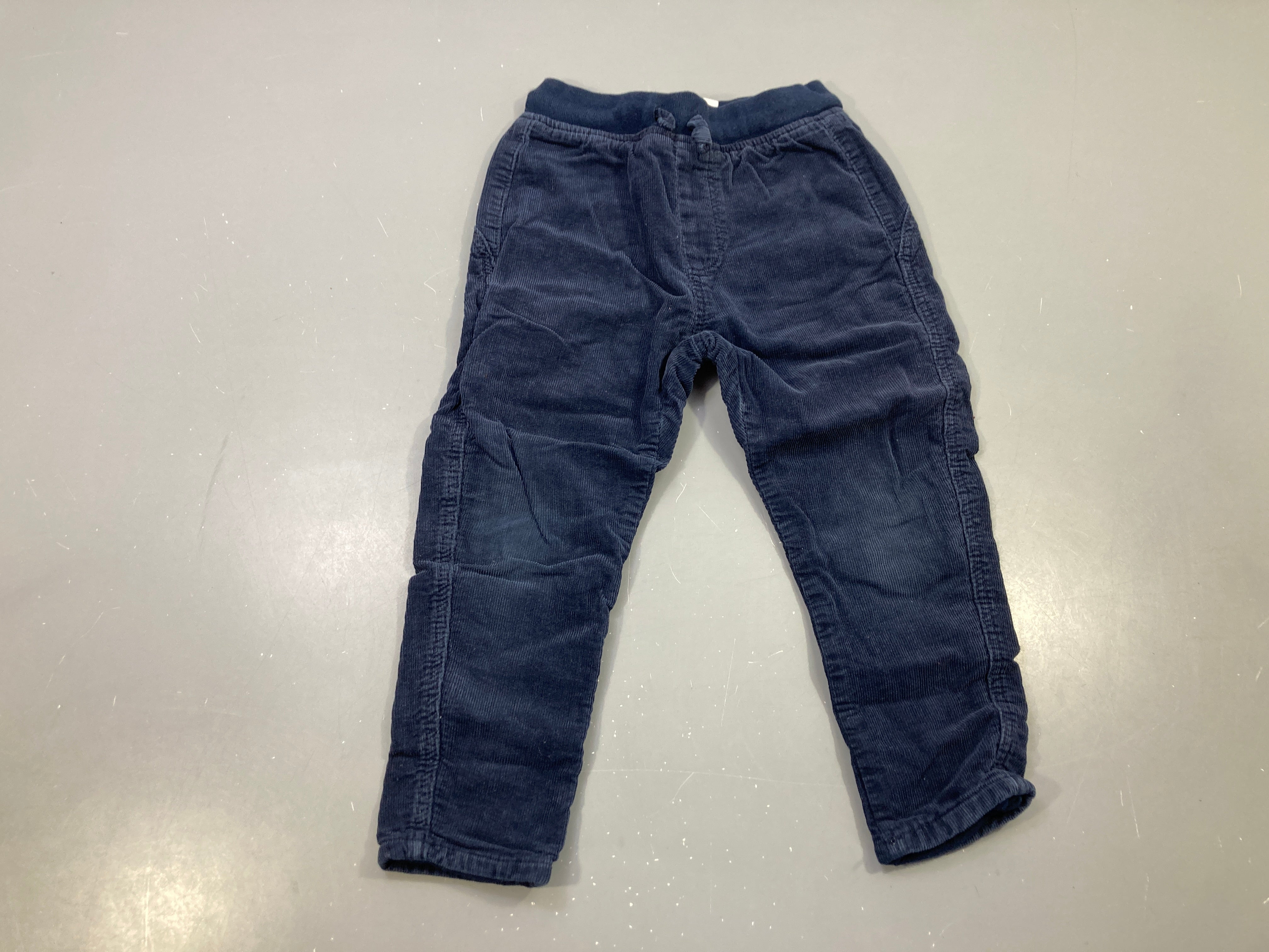 Pantalon bleu foncé velours côtelé