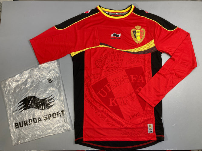 Neuf-Maillot ml officiel de l'équipe national belge rouge-jaune-noir archive, moins cher chez Petit Kiwi