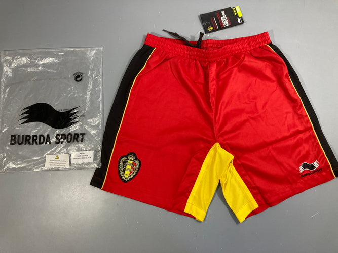 Neuf-Short officiel de l'équipe national belge rouge-jaune-noir archive, moins cher chez Petit Kiwi