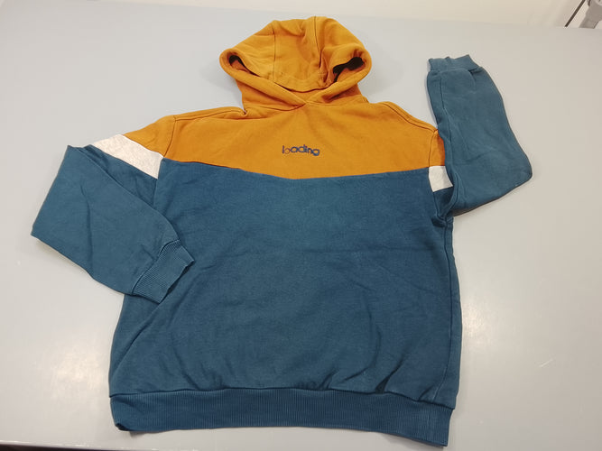 Sweat à capuche bleu, blanc, camel "bading", moins cher chez Petit Kiwi