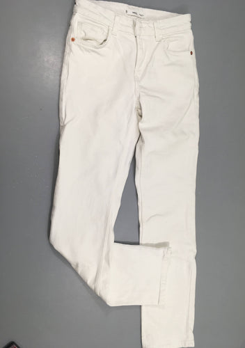 Pantalon denim blanc, 34, moins cher chez Petit Kiwi