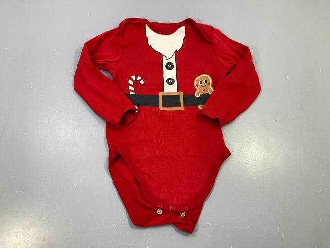Body m.l rouge Père Noël, moins cher chez Petit Kiwi