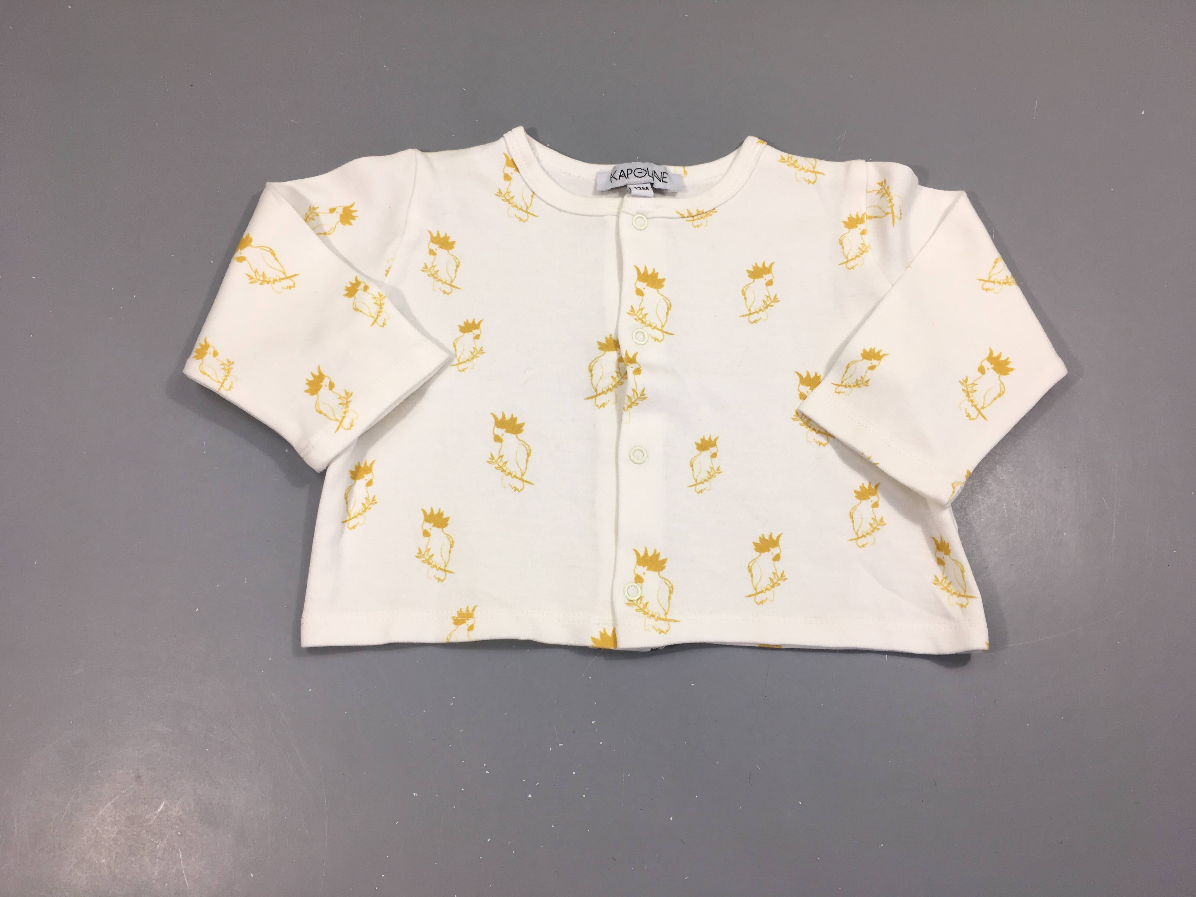 Gilet jersey blanc perroquets Kapoline