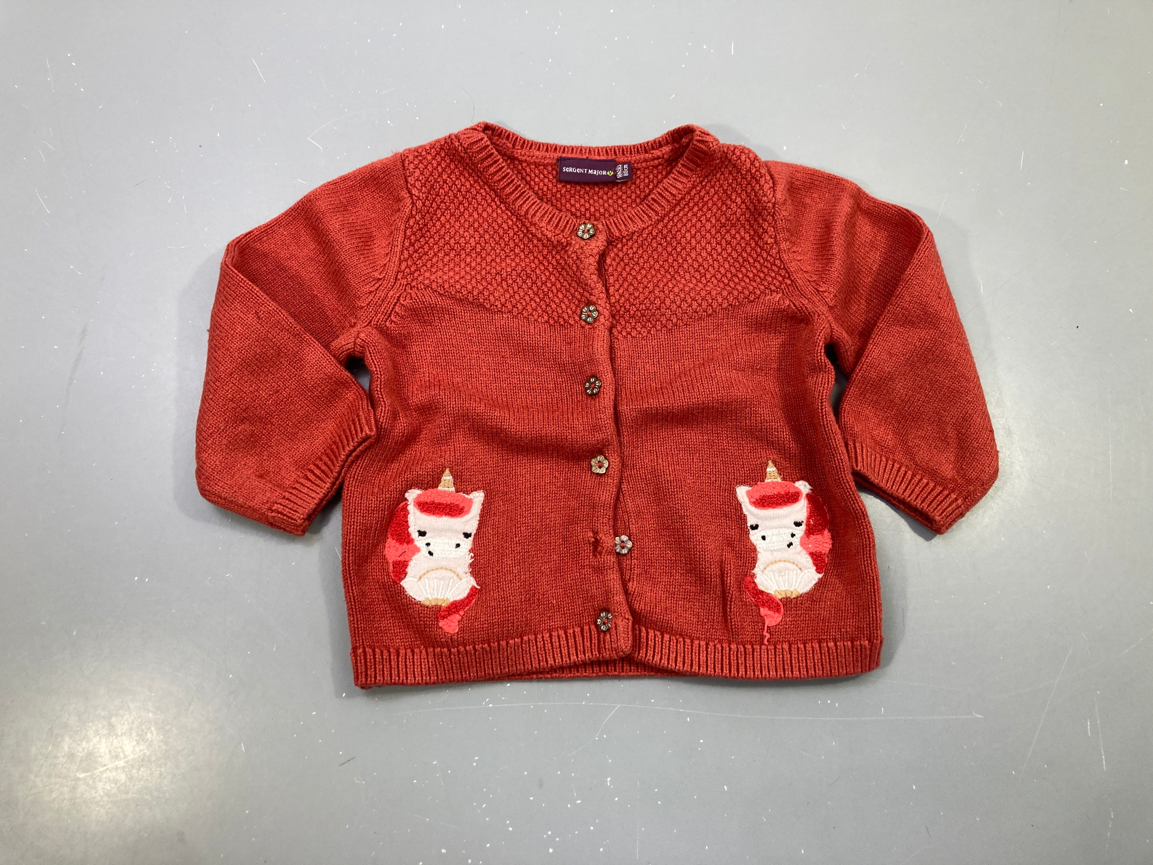 Gilet terra cotta licornes