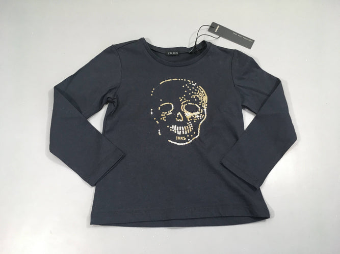 NEUF T-shirt m.l bleu marine tête de mort sequins, moins cher chez Petit Kiwi