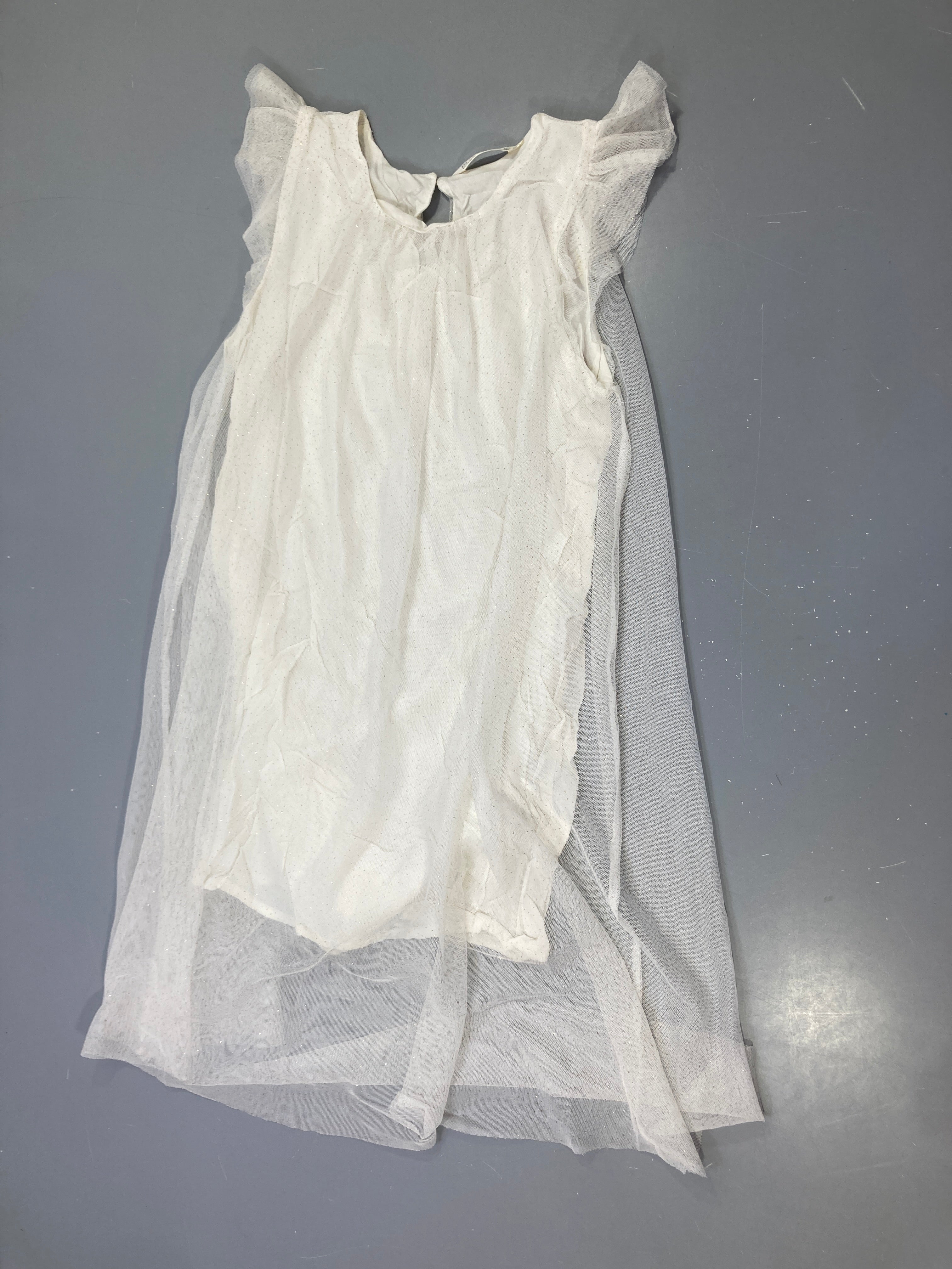 Robe s.m doublée voile pailleté doré