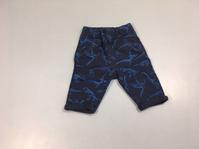 Pantalon de training bleu foncé dinos, moins cher chez Petit Kiwi