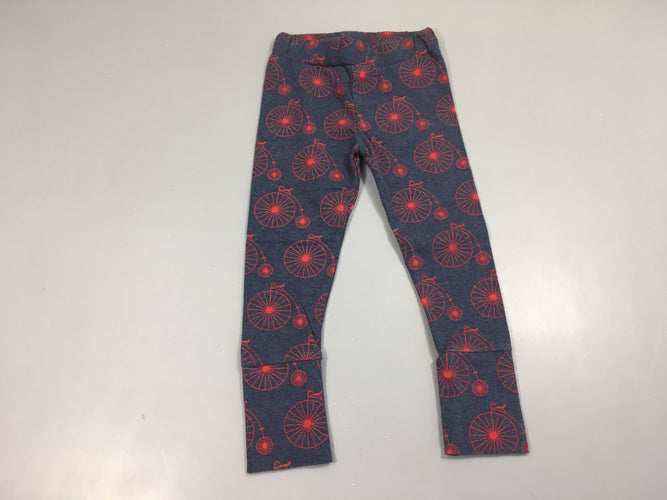 Legging bleu foncé chiné vélos l'asticot, moins cher chez Petit Kiwi