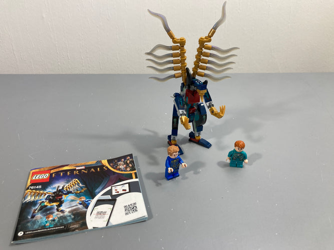 LEGO Mar.vel 76145 L'attaque aérienne des éternels (Manque un petit accessoire flamme orange), moins cher chez Petit Kiwi
