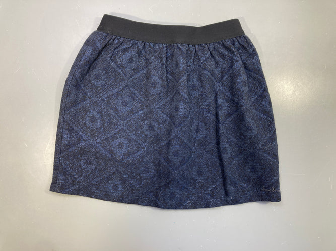 Jupe texturée bleue foncé irisé, moins cher chez Petit Kiwi