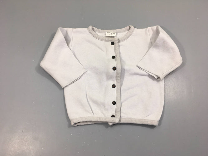 Gilet molleton gris clair pressions studio bohème, moins cher chez Petit Kiwi
