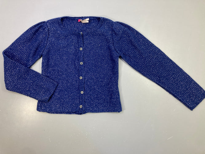 Gilet bleu fils métalisé argenté, moins cher chez Petit Kiwi