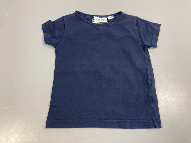 T-shirt m.c bleu foncé,ACTUAL BASIC, moins cher chez Petit Kiwi