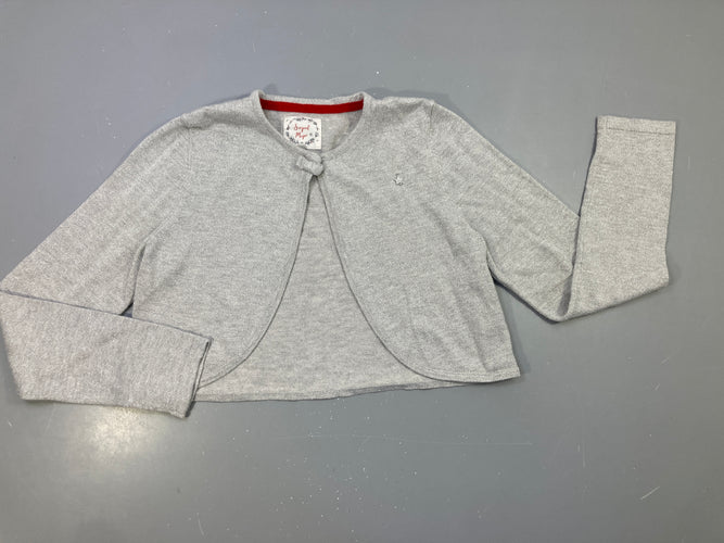 Gilet court gris  irisé argenté, moins cher chez Petit Kiwi