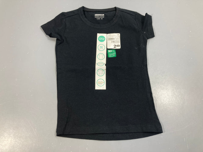 T-shirt m.c noir, moins cher chez Petit Kiwi