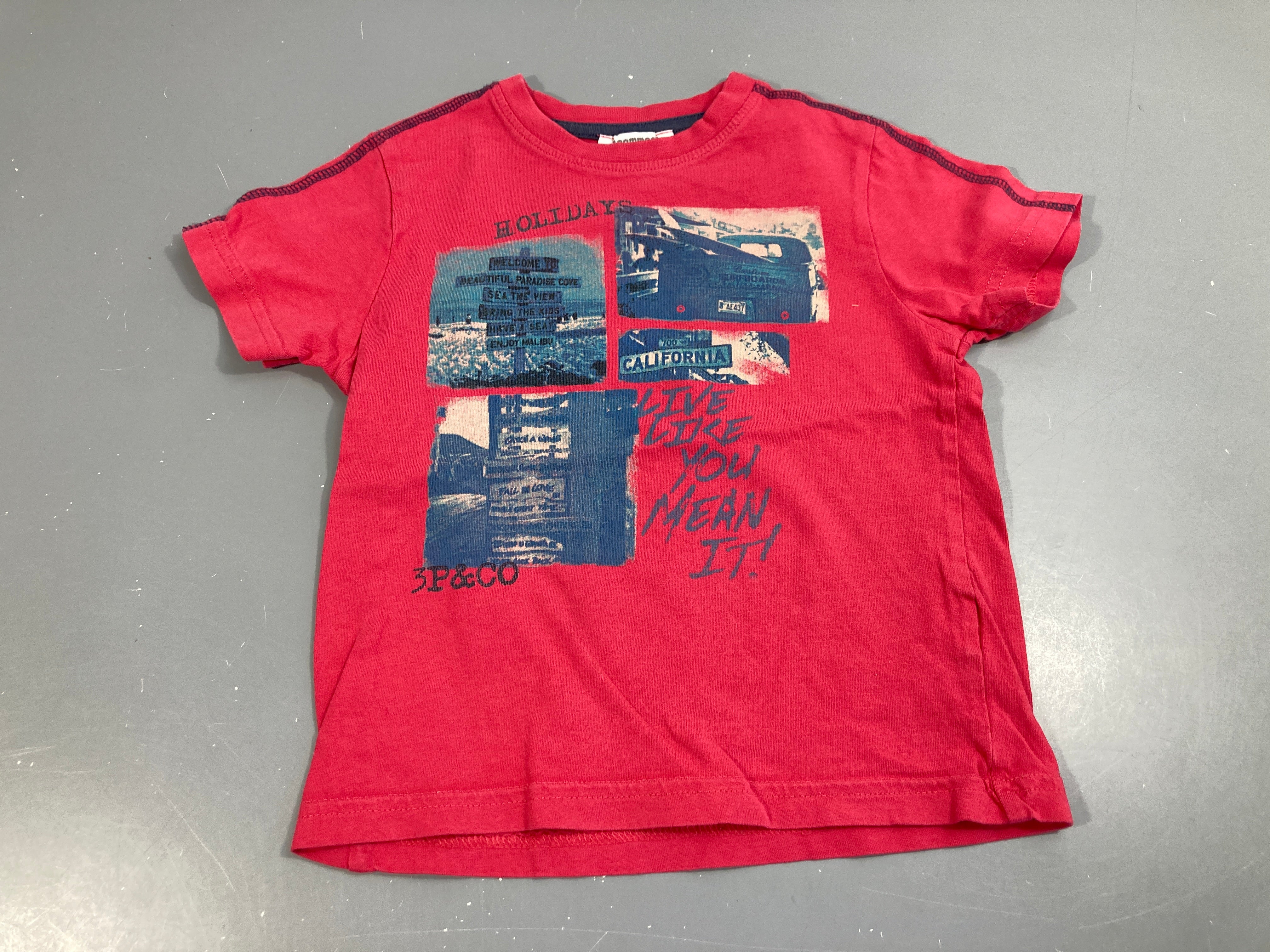 T-shirt m.c rouge, holidays