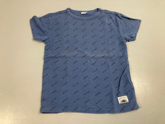 T-shirt m.c bleu, lazy days, moins cher chez Petit Kiwi