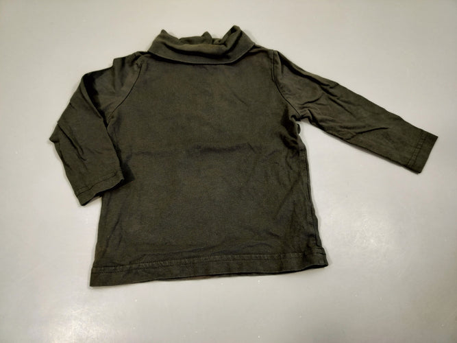 T-shirt m.l col roulé anthracite  190% coton, moins cher chez Petit Kiwi