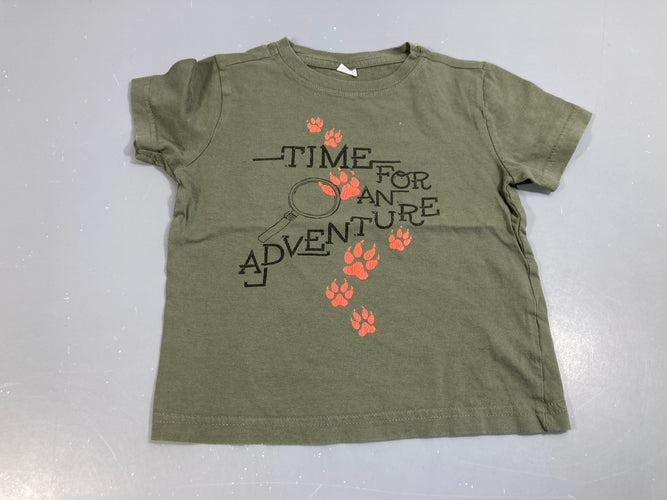 T-shirt m.c kaki, time for, moins cher chez Petit Kiwi