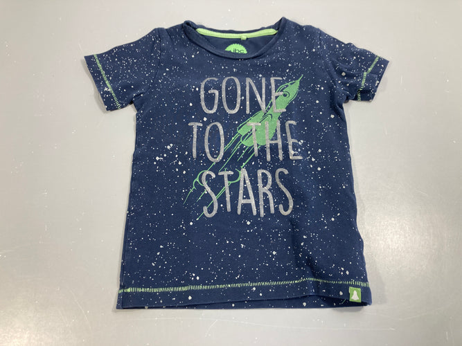 T-shirt m.c bleu foncé, gone to the stars, moins cher chez Petit Kiwi