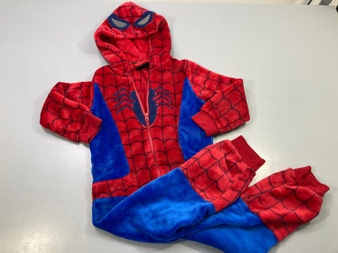 Surpyjama rouge et bleu Spidrman à capuche, moins cher chez Petit Kiwi