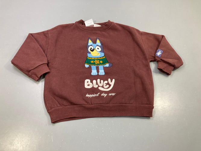 Sweat bordeaux  Bluey, moins cher chez Petit Kiwi