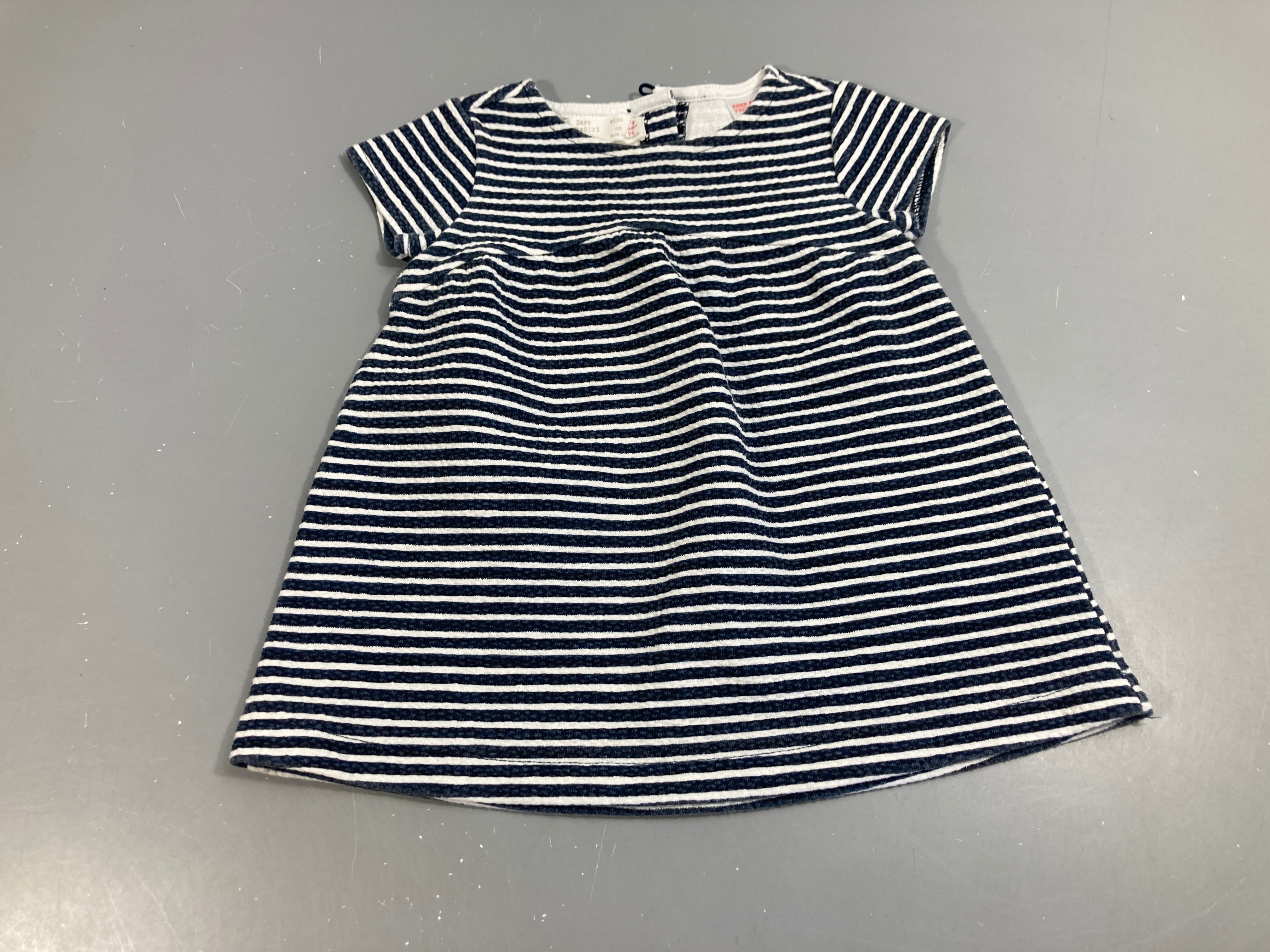 Robe m.c rayures bleu/blanc