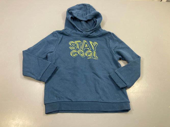 Sweat à capuche bleu "Stay cool", moins cher chez Petit Kiwi