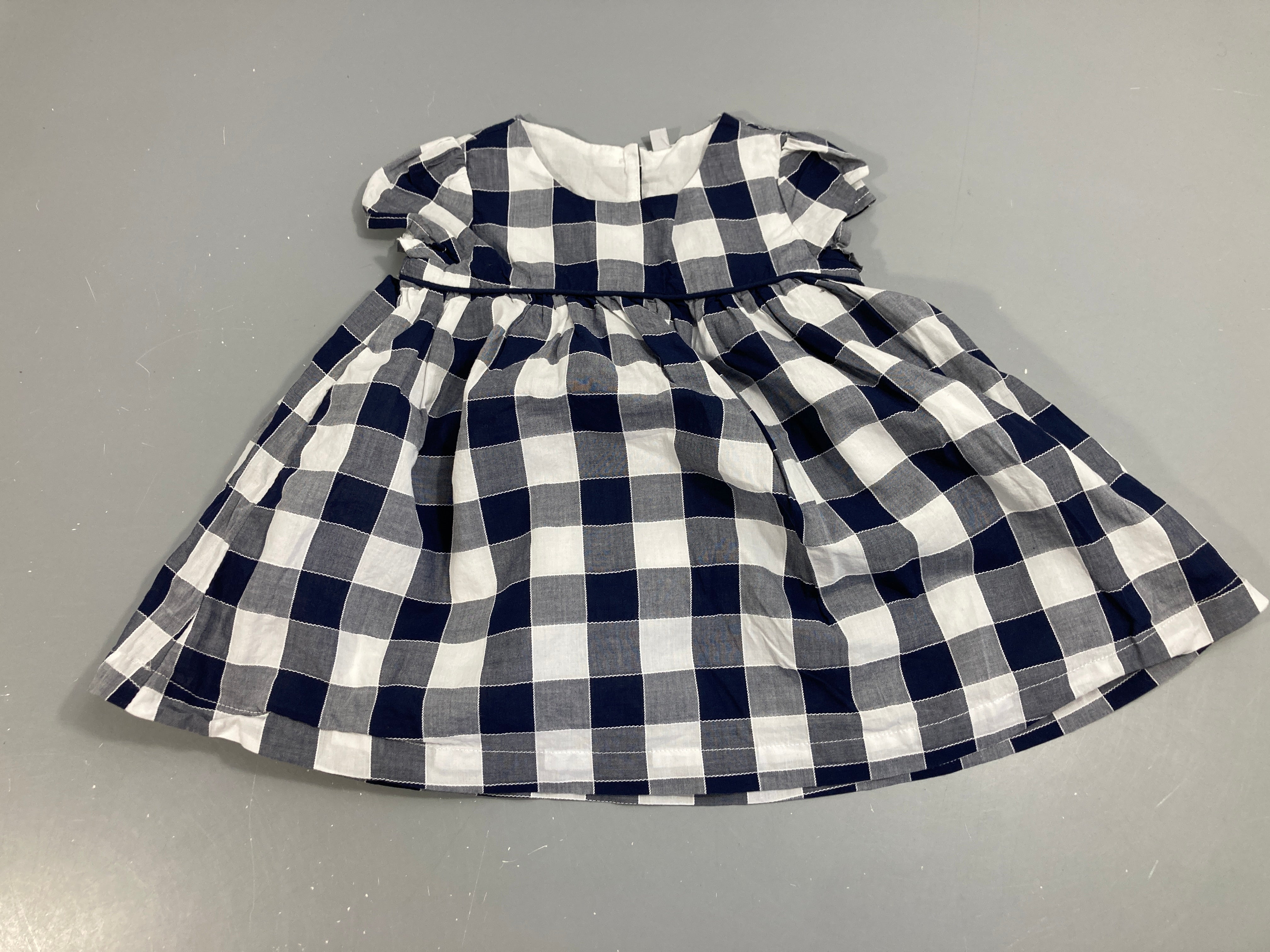 Robe m.c carreaux bleu/blanc