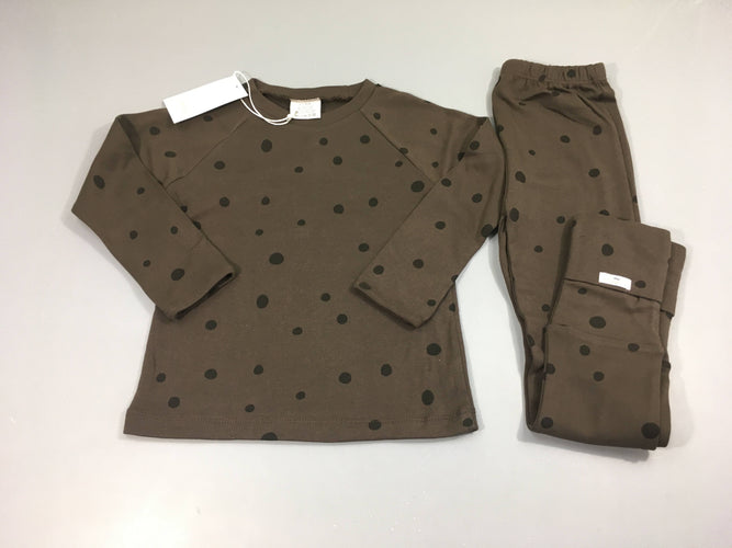 NEUF sous blister Pyjama 2pcs jersey brun pois Comète paris (prix neuf sur leur site 34€), moins cher chez Petit Kiwi