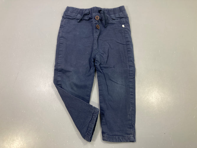 Pantalon bleu marine , 2 boutons, moins cher chez Petit Kiwi