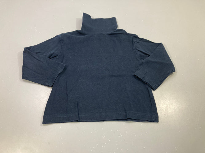 T-shirt m.l à col roulé bleu marine, moins cher chez Petit Kiwi