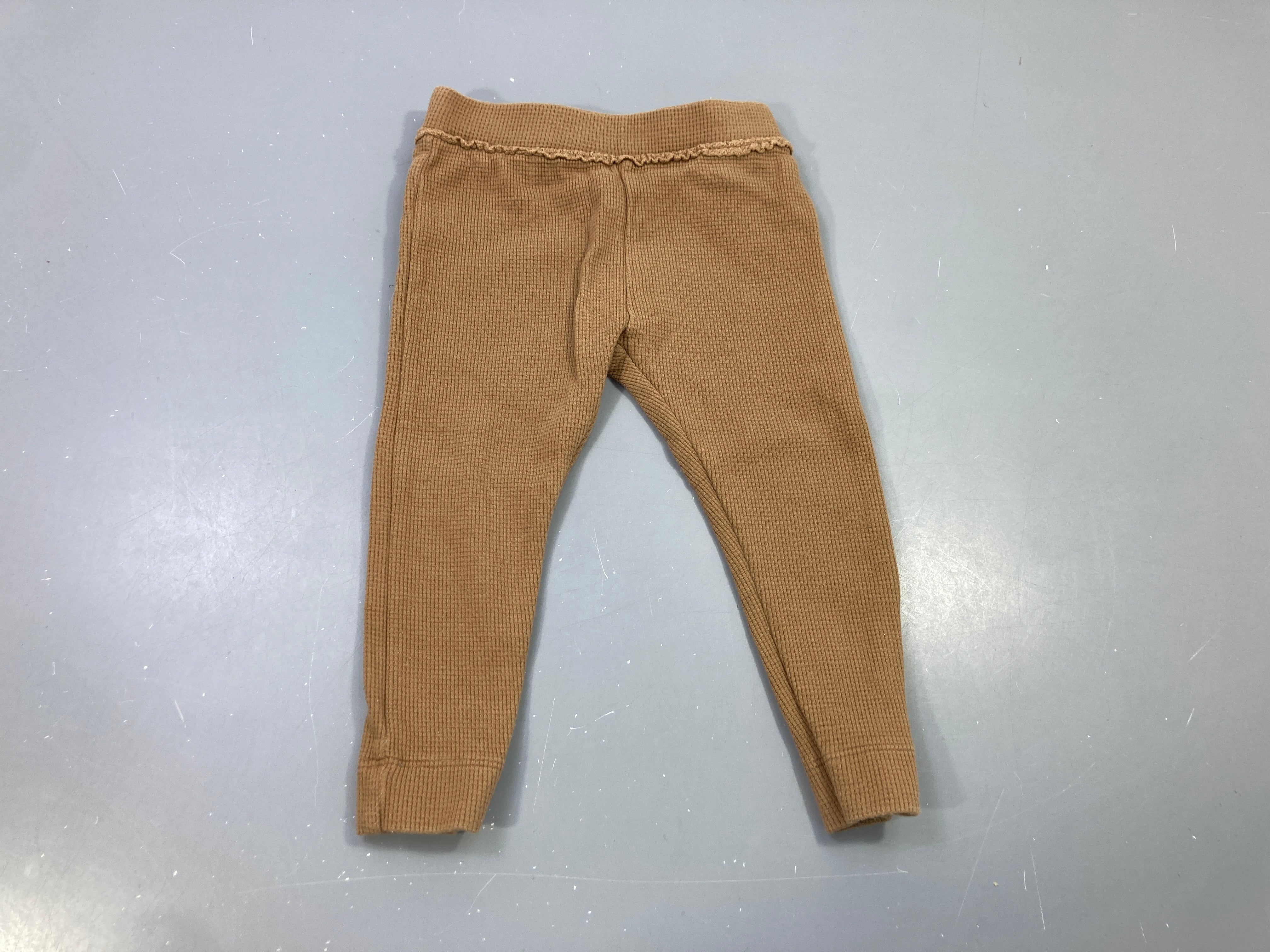 Legging gauffré marron/ camel