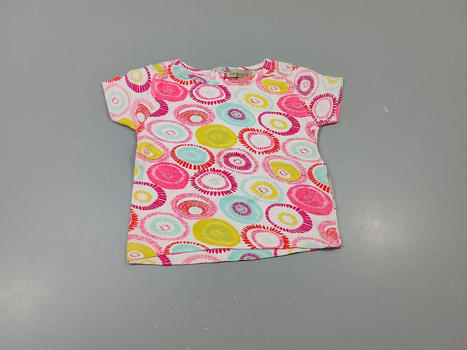 T-shirt m.c à motifs fluos, moins cher chez Petit Kiwi