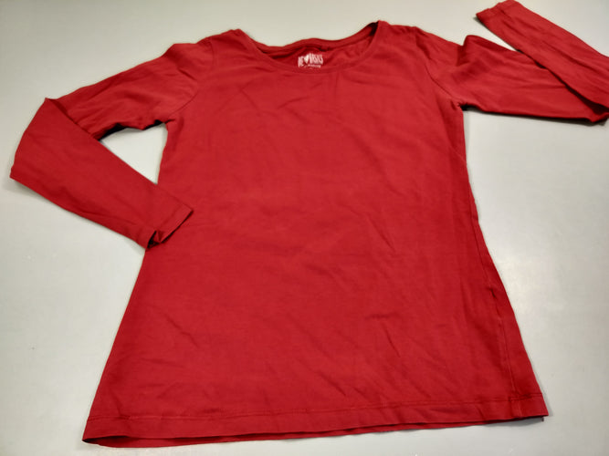 T-shirt m.l rouge,légères traces blanches, moins cher chez Petit Kiwi
