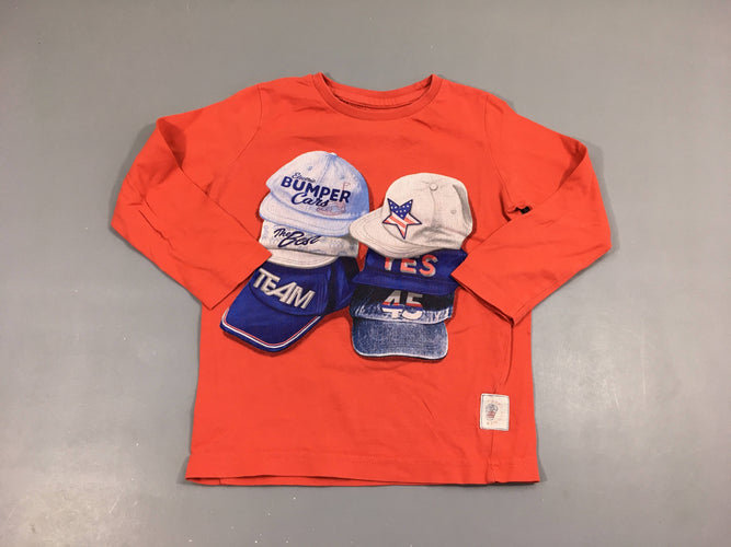 T-shirt m.l rouge clair, casquettes, moins cher chez Petit Kiwi