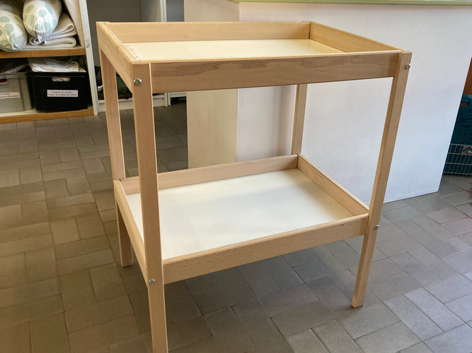 Table à langer Sniglar hêtre/blanc, 53x72x87 cm, moins cher chez Petit Kiwi