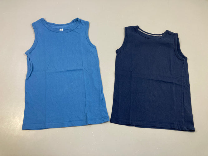 Lot de 2 débardeurs bleu, moins cher chez Petit Kiwi