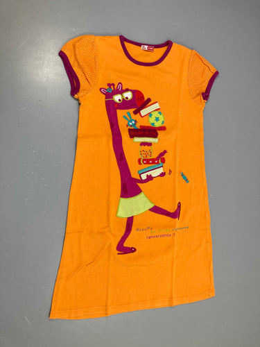 Robe de nuit jersey orange girafe, moins cher chez Petit Kiwi