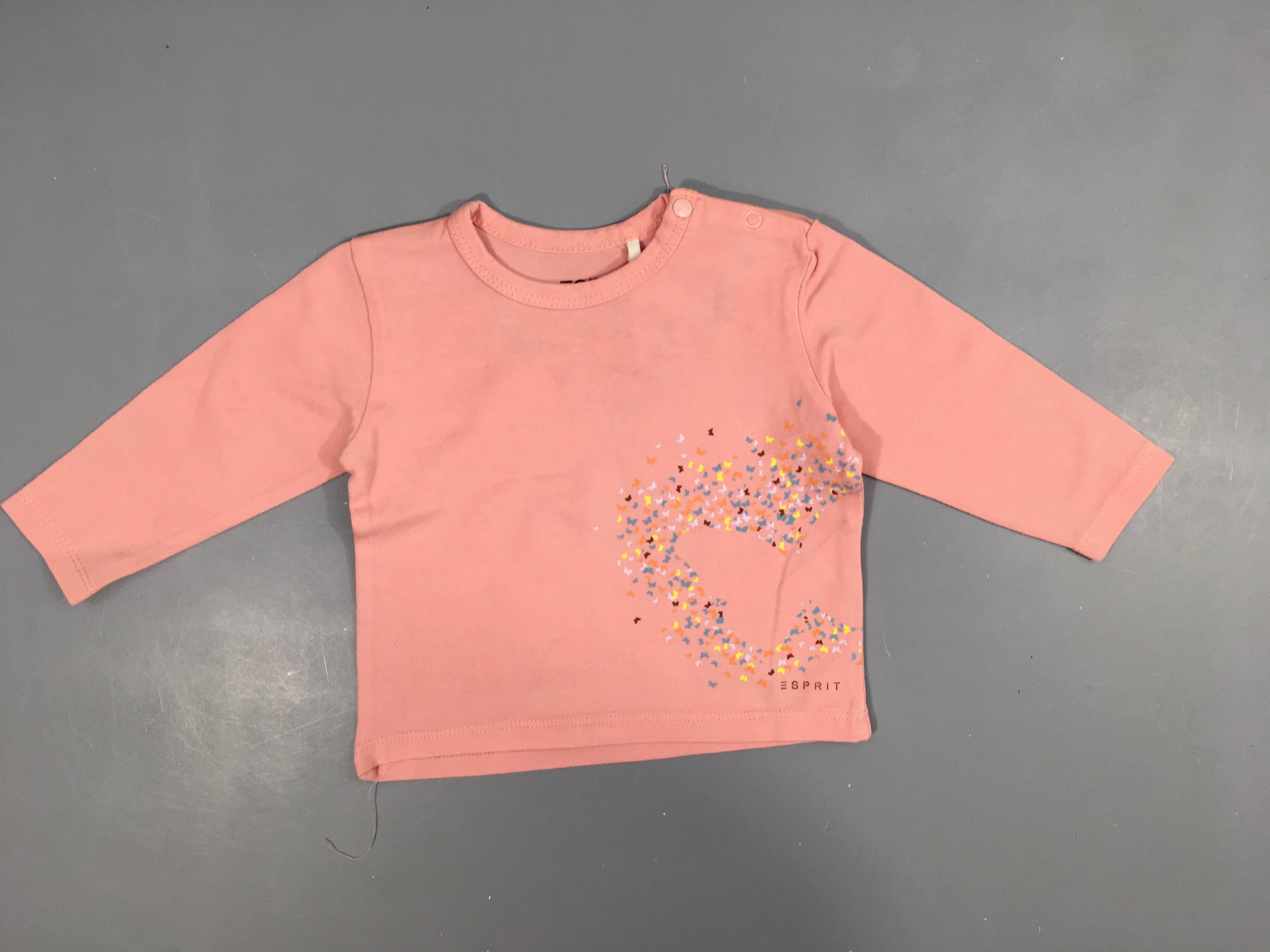T-shirt m.l rose papillons