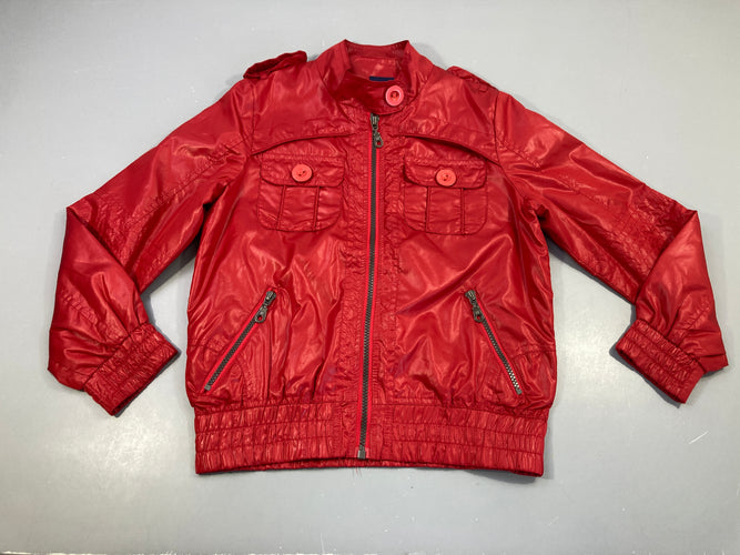 Veste zippée légère rouge col montant, moins cher chez Petit Kiwi