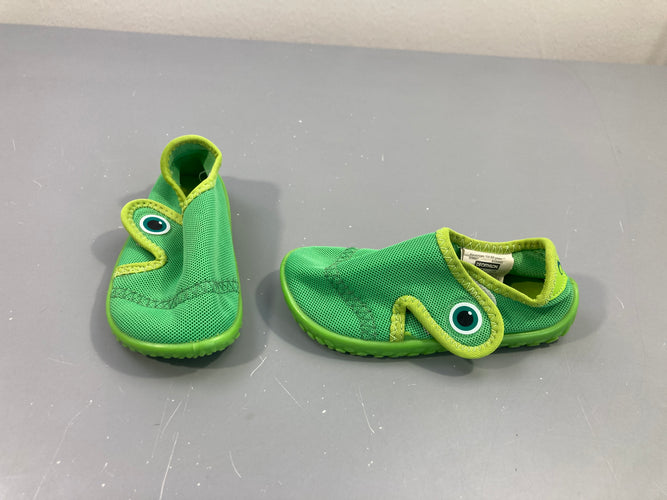 Chaussures d'eau vertes oeil, 24-25, moins cher chez Petit Kiwi
