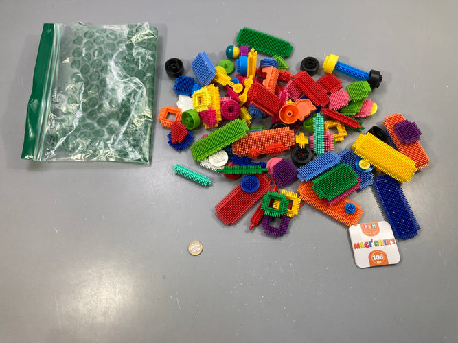 Lot de briques à picots, roues, hélices, plaque de base, multicolore, moins cher chez Petit Kiwi