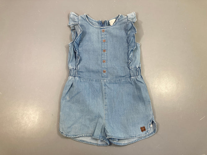 Combishort denim m.c boutons carrément beau, moins cher chez Petit Kiwi