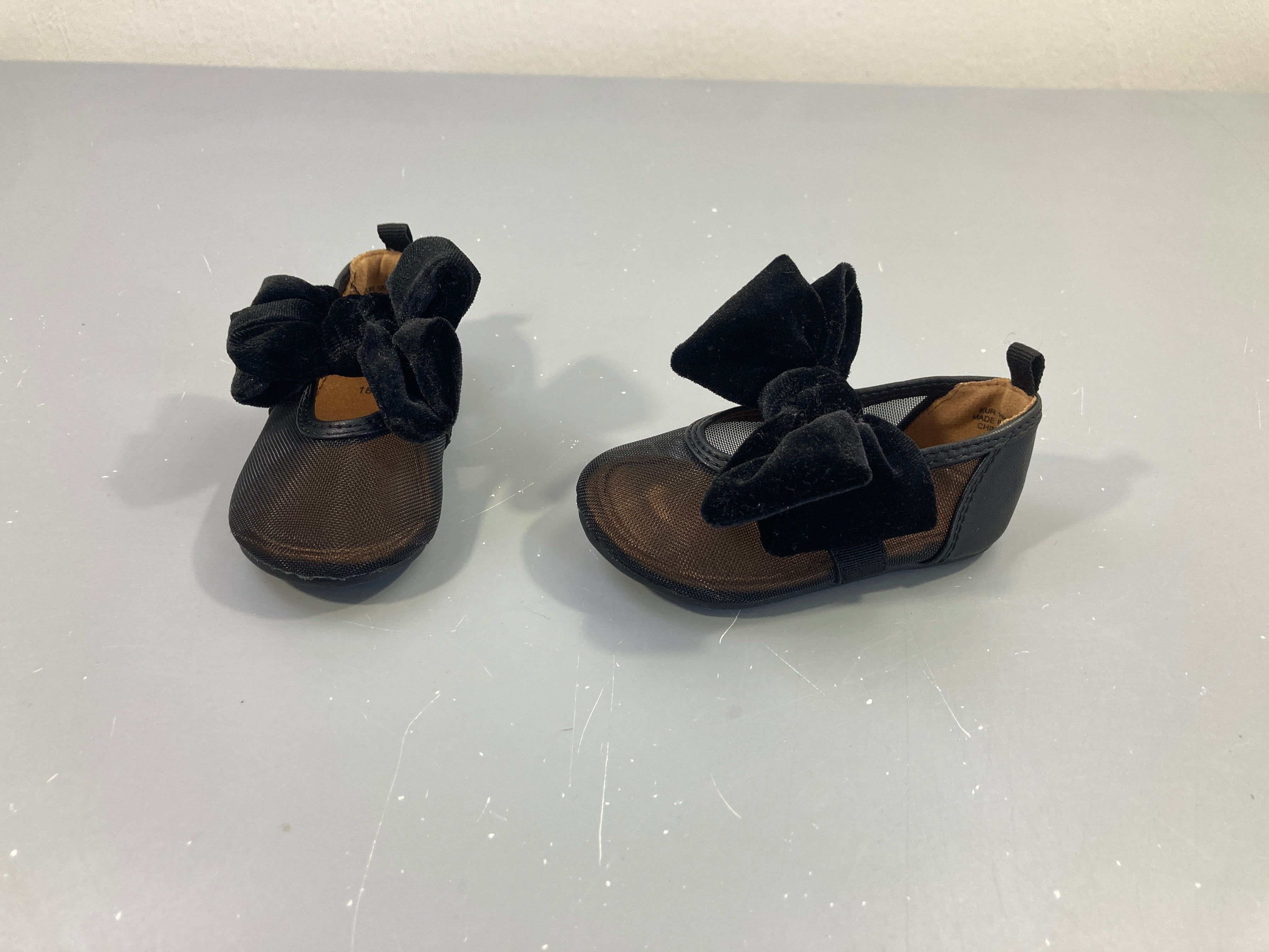 Ballerines mèche noir noeud velours, 18-19