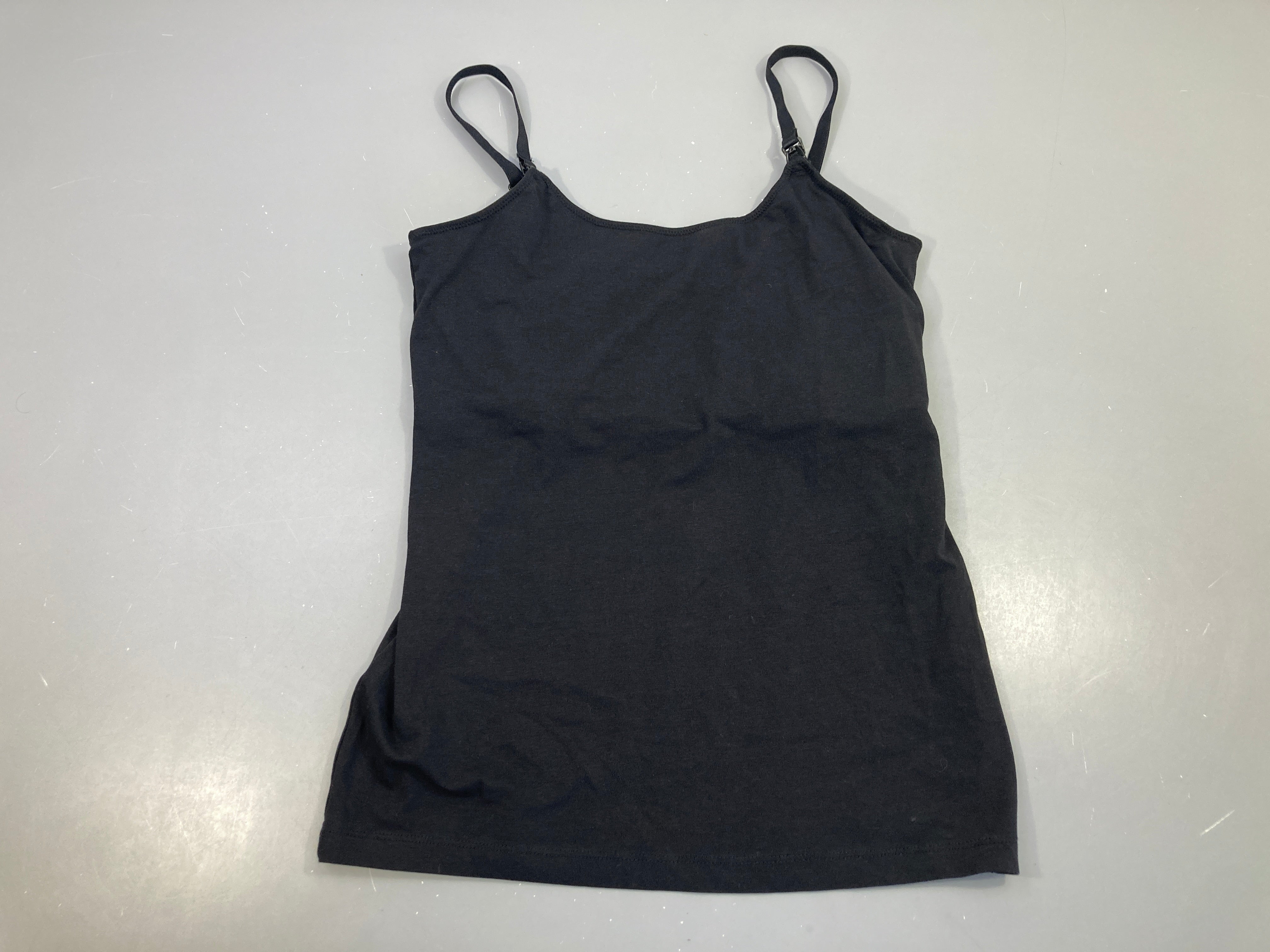 T-shirt d'allaitement fines bretelles noir