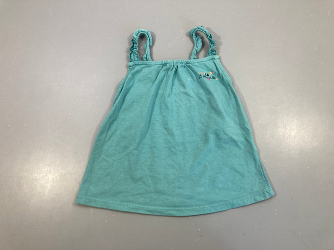 T-shirt fines bretelles bleu Ohlala, moins cher chez Petit Kiwi