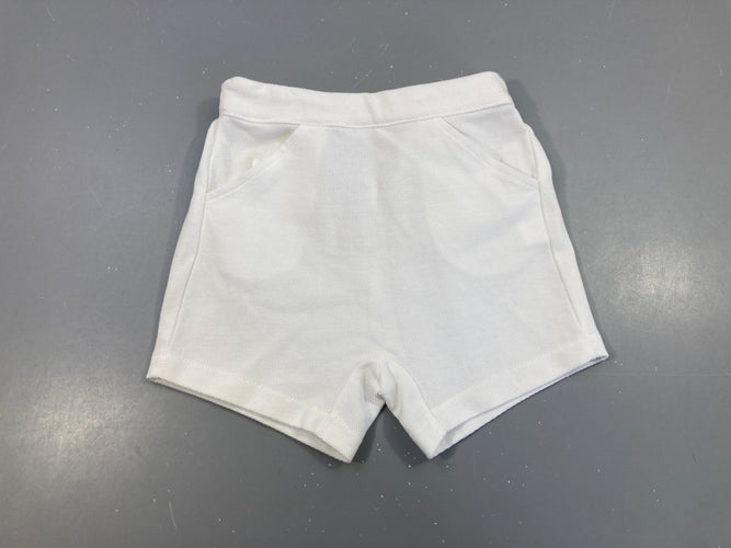 Short coton piqué blanc, moins cher chez Petit Kiwi