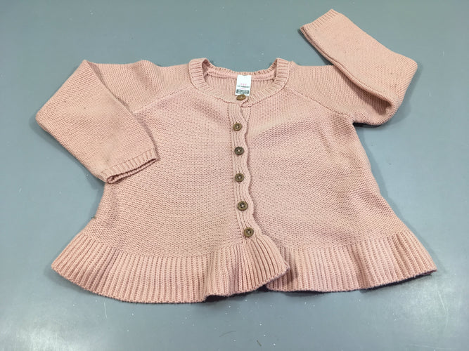 Gilet rose clair  LC Waikiki,tache à la manche, à relaver, moins cher chez Petit Kiwi